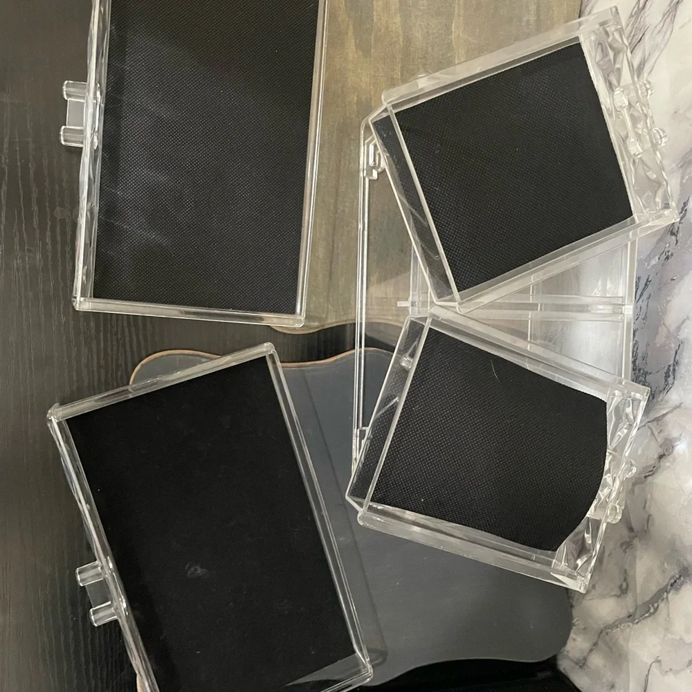 Elegant Clear Makeup Organizer with Black Accents